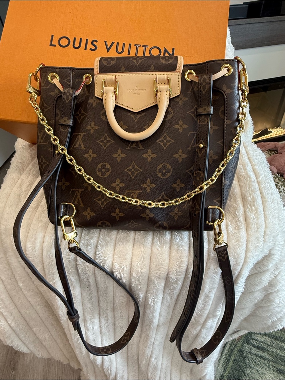 Louis Vuitton Monogram Drawstring Backpack - Brown & Natural - Picture 2 of 5
